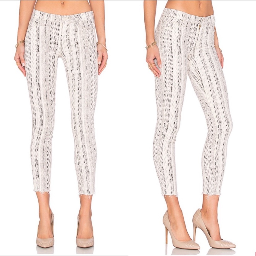 MOTHER Looker Ankle Fray Silver Strand Denim, 27
